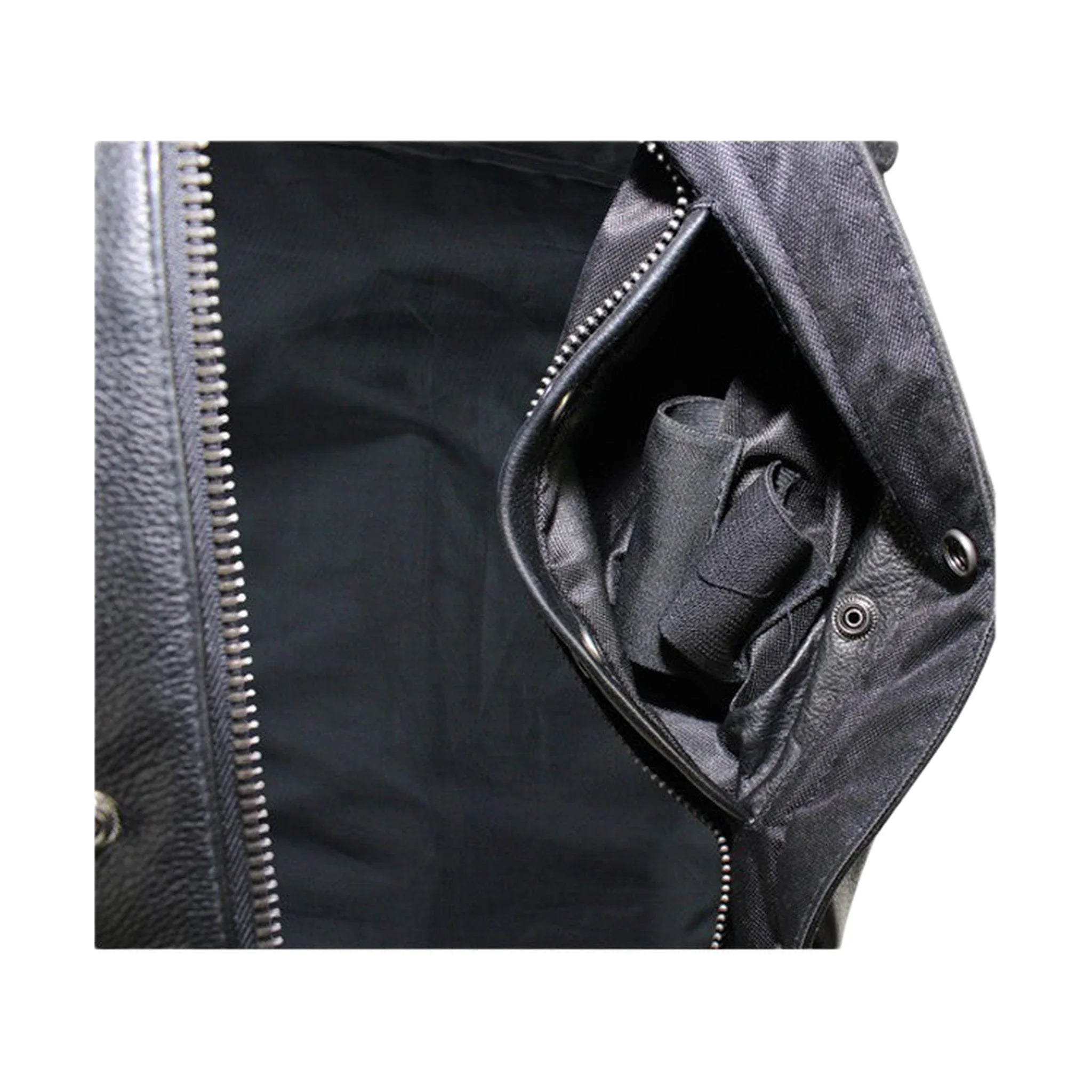 Dream Apparel Split Cowhide Leather Vest With Conceal Carry Pockets