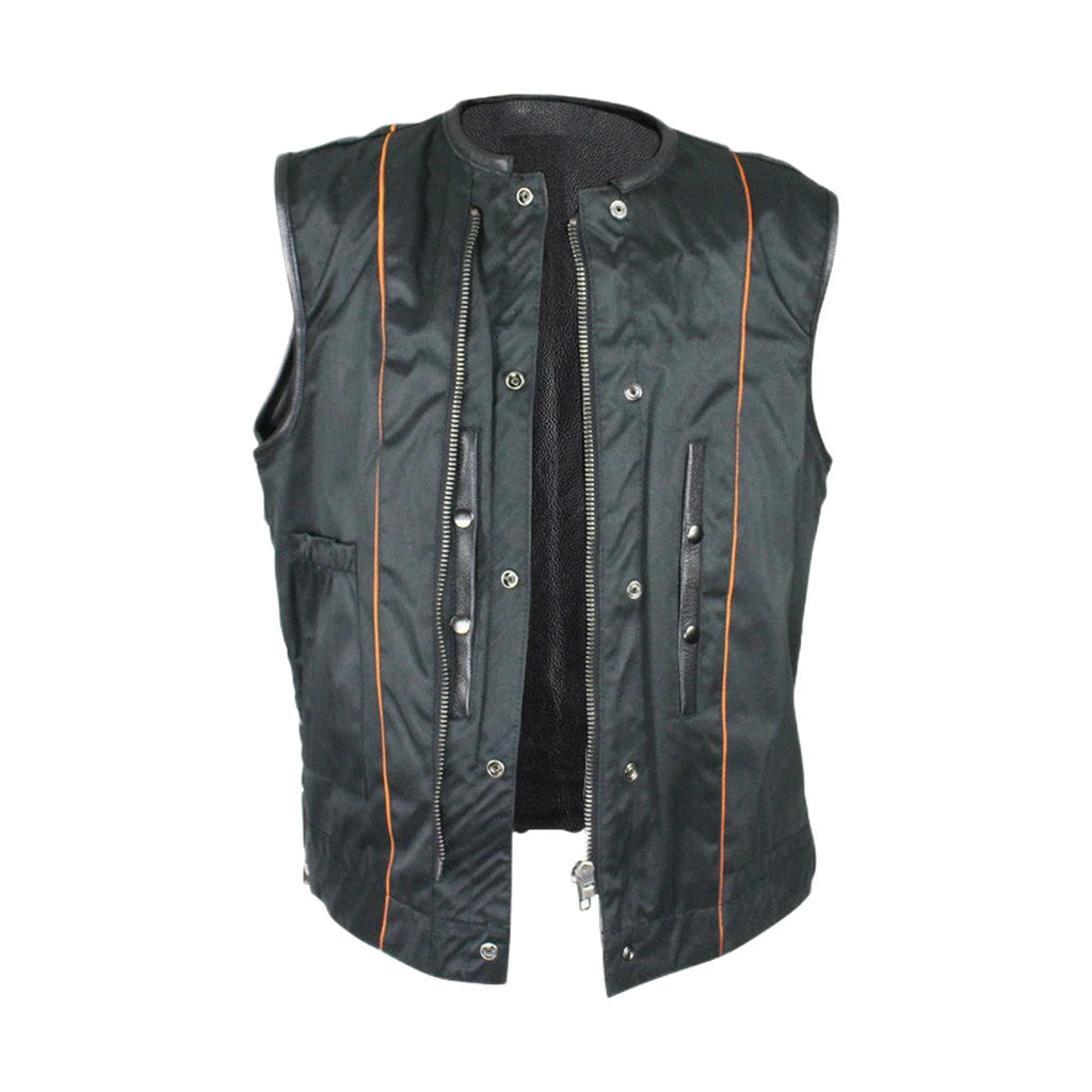 Dream Apparel Split Cowhide Leather Vest With Conceal Carry Pockets