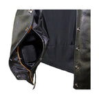 Ladies Cowhide Leather Club Vest Conceal Carry Pockets Side Laces