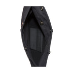 Womens Black Denim Motorcycle Vest With Side Laces
