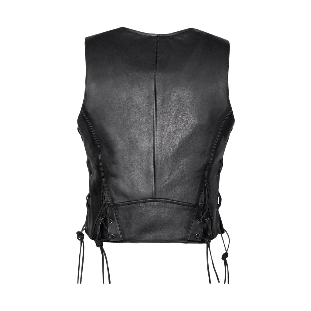 Leather naked Cowhide Vest for Ladies W/ Laces