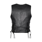 Leather naked Cowhide Vest for Ladies W/ Laces