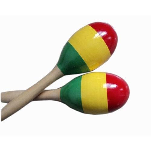 One Pair Of Large Wood Maracas New 3 D X 9.5 L