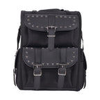 Dream Apparel Large Fine PVC Motorcycle Sissybar Bag With Studs