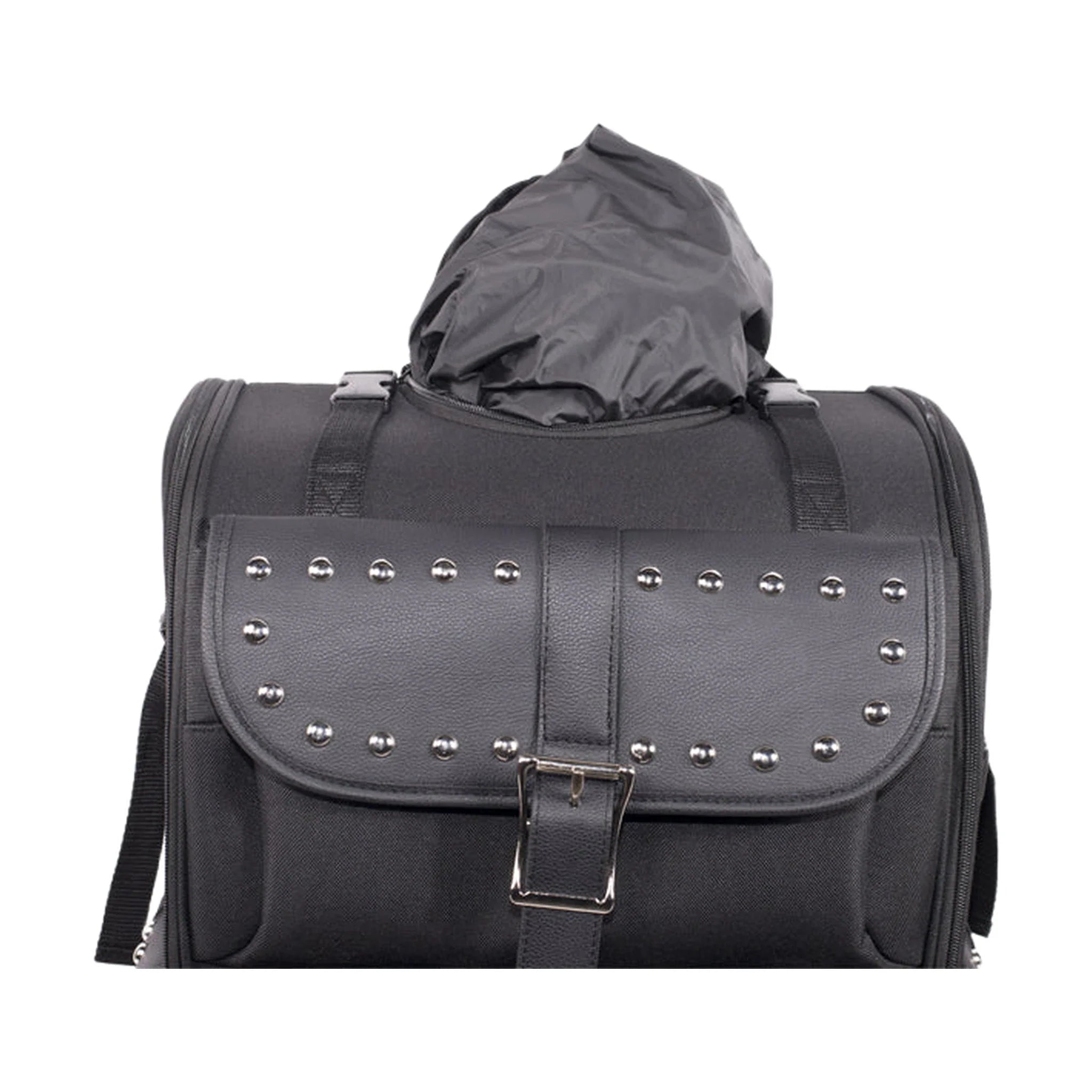 Dream Apparel Large Fine PVC Motorcycle Sissybar Bag With Studs