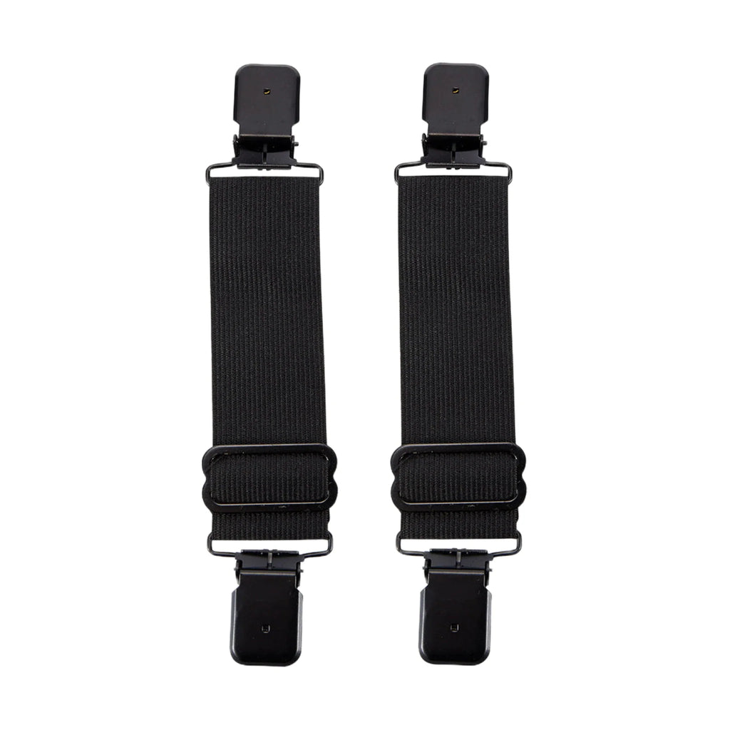 Alligator Boot Clips Dream Apparel Plain Black Durable Elastic Bands for Bikers