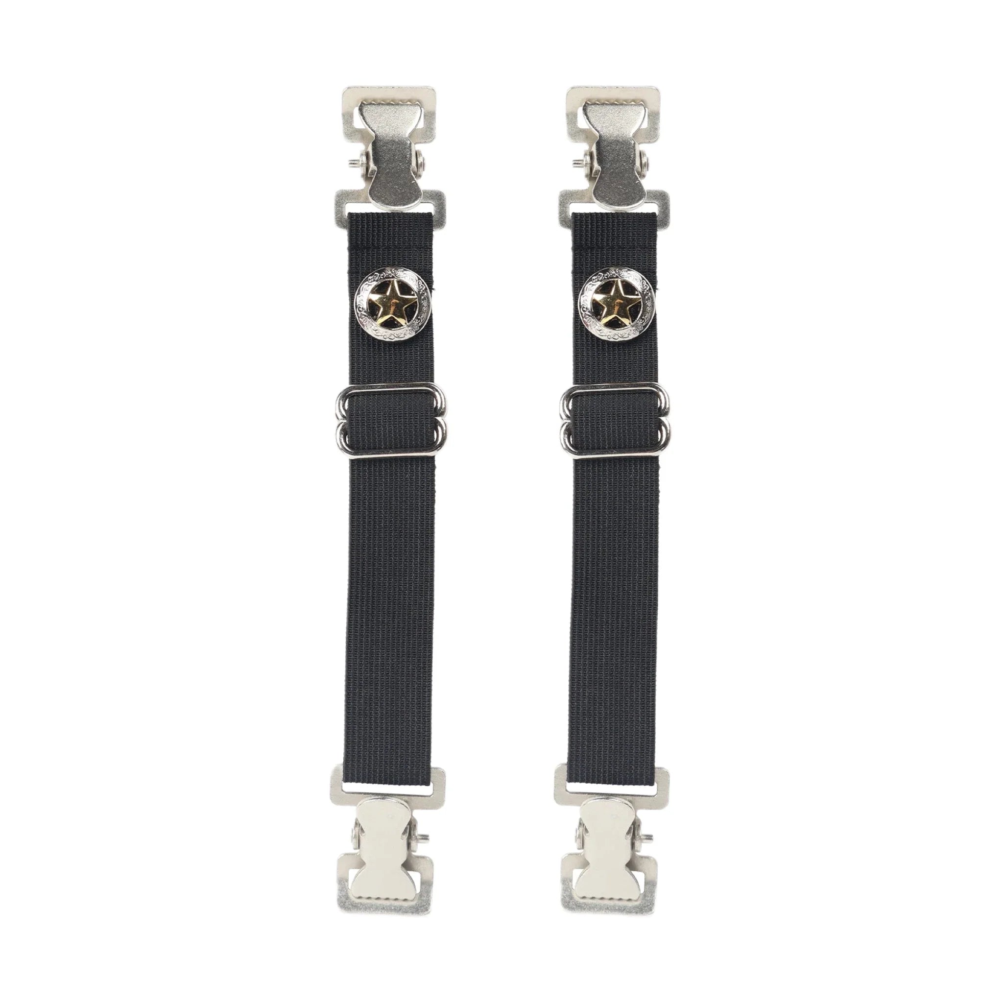 Western Texas Star Alligator Teeth Boot Clips Dream Apparel Adjustable Elastic Straps