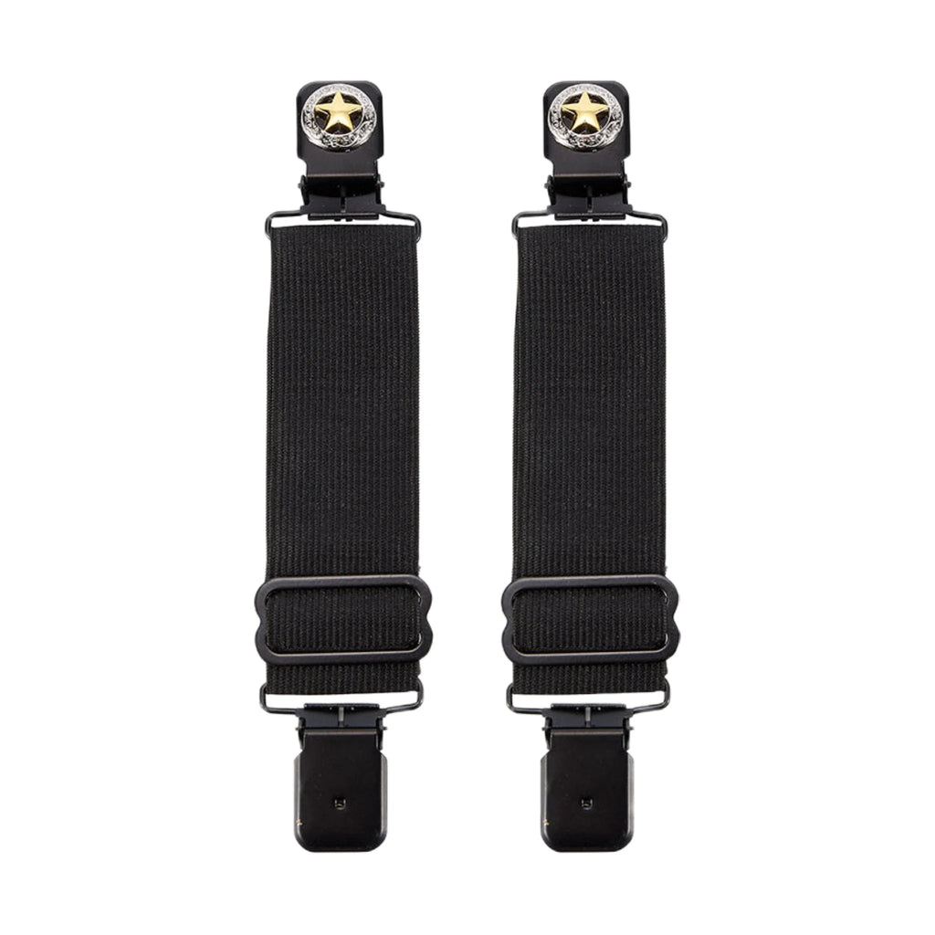 Police Star Black Alligator Boot Clips Dream Apparel Durable Lightweight Elastic 6 Inch