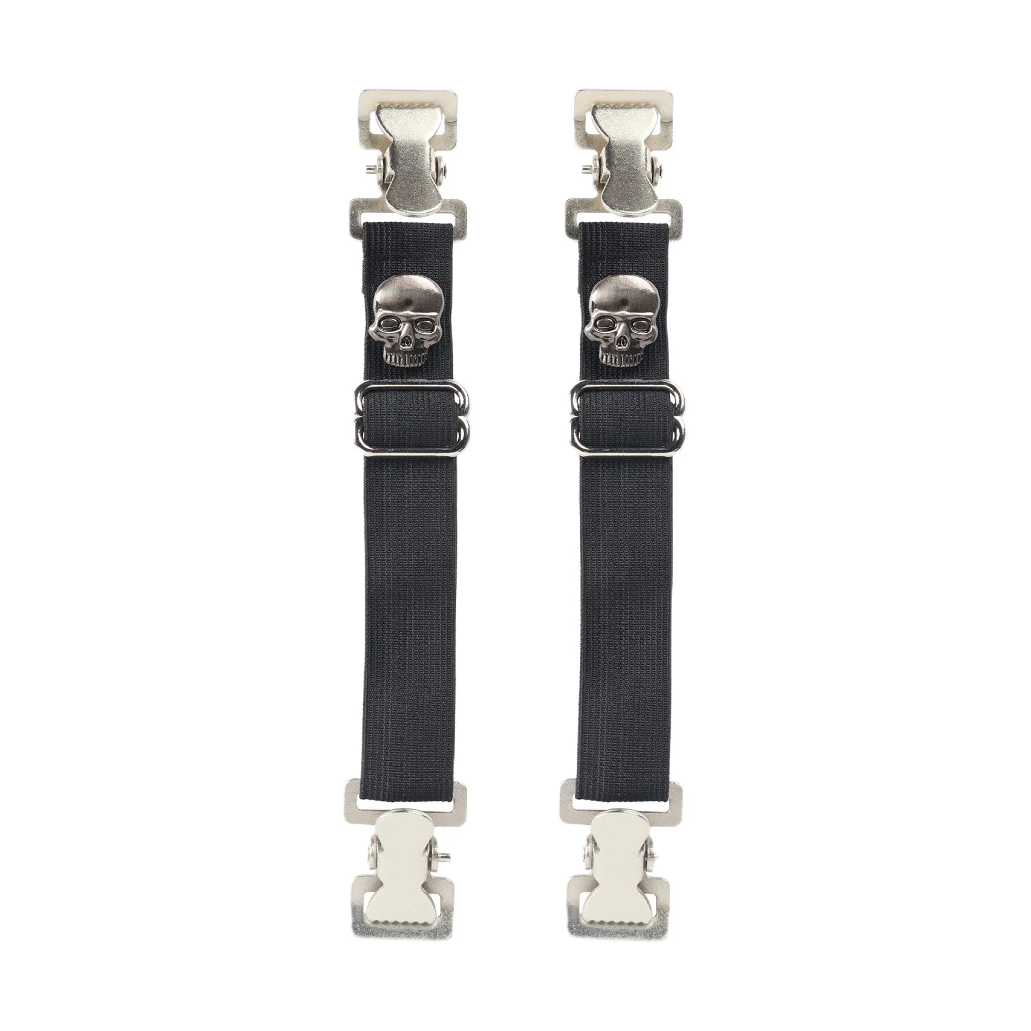 Boot Clips Dream Apparel Skull Design Heavy-Duty Alligator Teeth Adjustable Elastic Straps