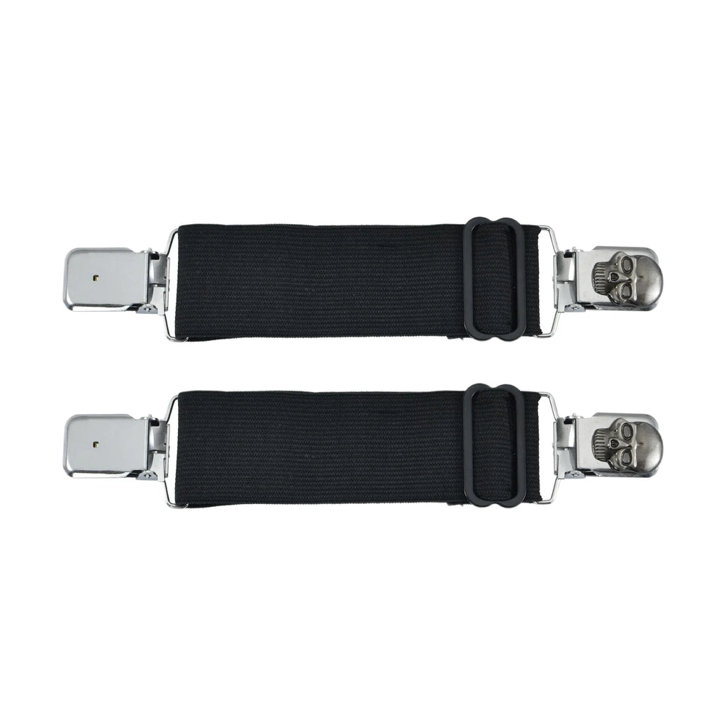 Skull Alligator Silver Boot Clip Dream Apparel Elastic Band Steel Clips