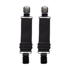 Chrome Skull Alligator Boot Clips Black Steel Elastic Bands Durable Biker Gear