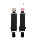 Alligator Boot Clips Dream Apparel Pink Chrome Heart Rose Design 6 Inch Elastic