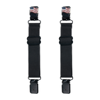 American Flag Alligator Boot Clips Dream Apparel Black Steel Durable Elastic