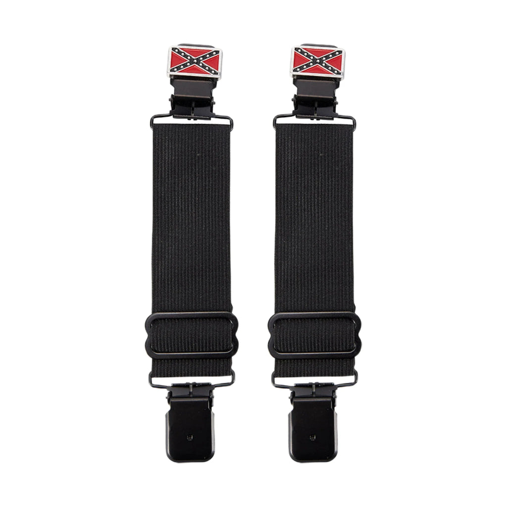 Southern Flag Alligator Boot Clips Black Steel Durable Elastic 6 Inch Bands