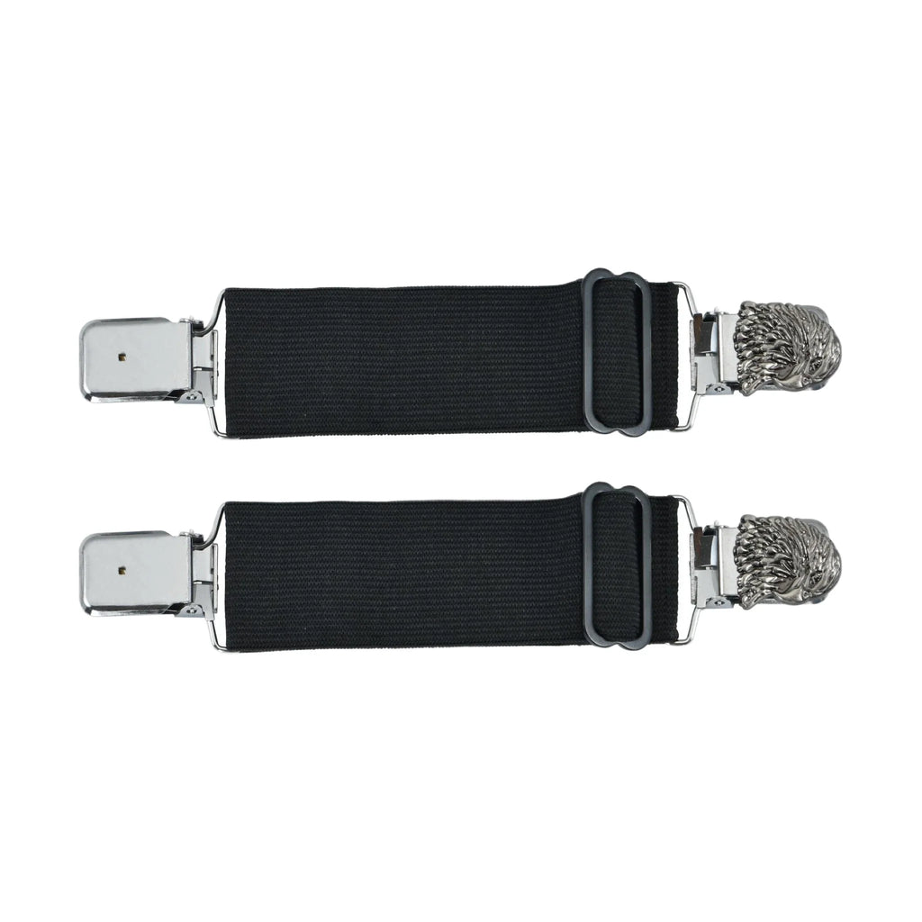 Eagle Alligator Boot Clip Silver Steel Clips With Stretch Elastic Band Durable