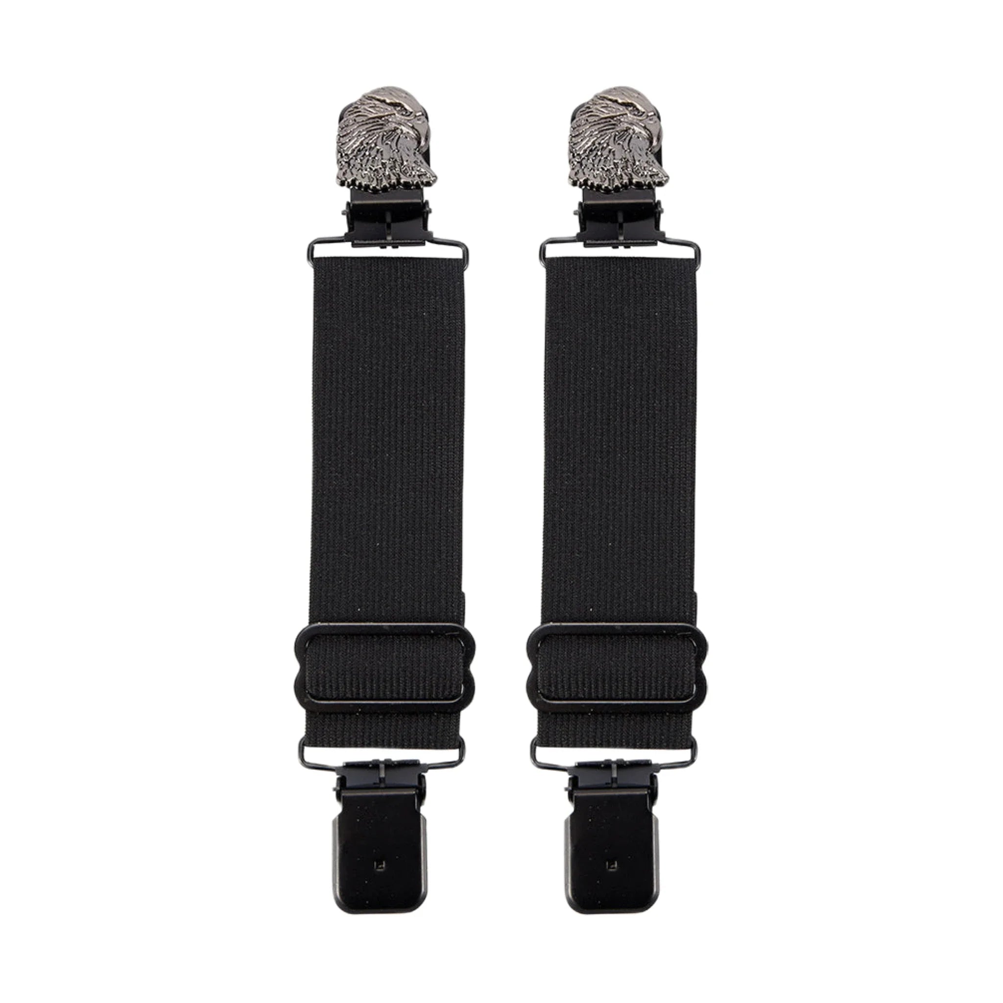 American Eagle Alligator Boot Clips Black Steel Durable Elastic Band