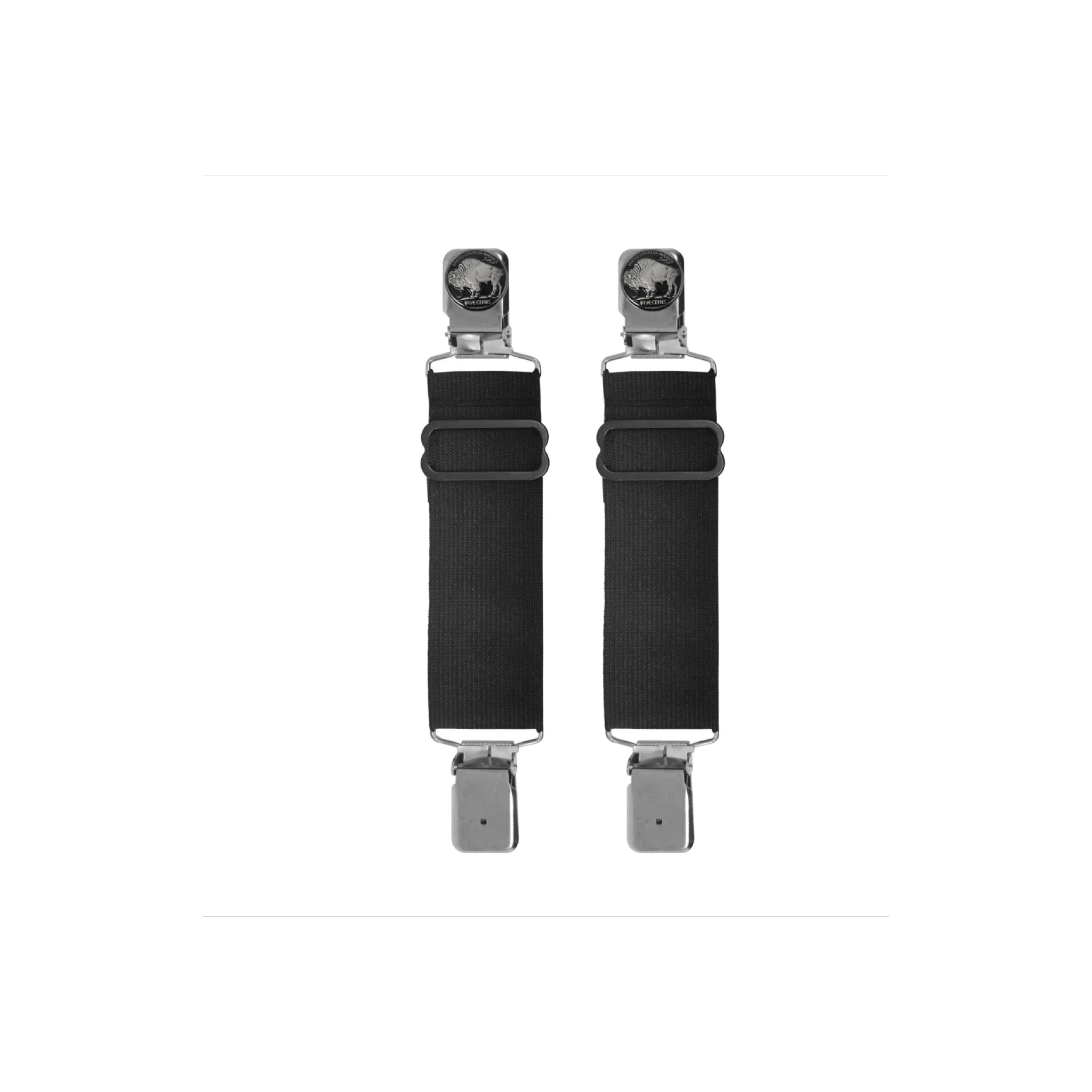 Buffalo Head Alligator Boot Clips Dream Apparel Silver Durable Elastic Band