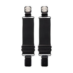 Nickled Buffalo Head Alligator Boot Clips Black Steel Durable Elastic Bands