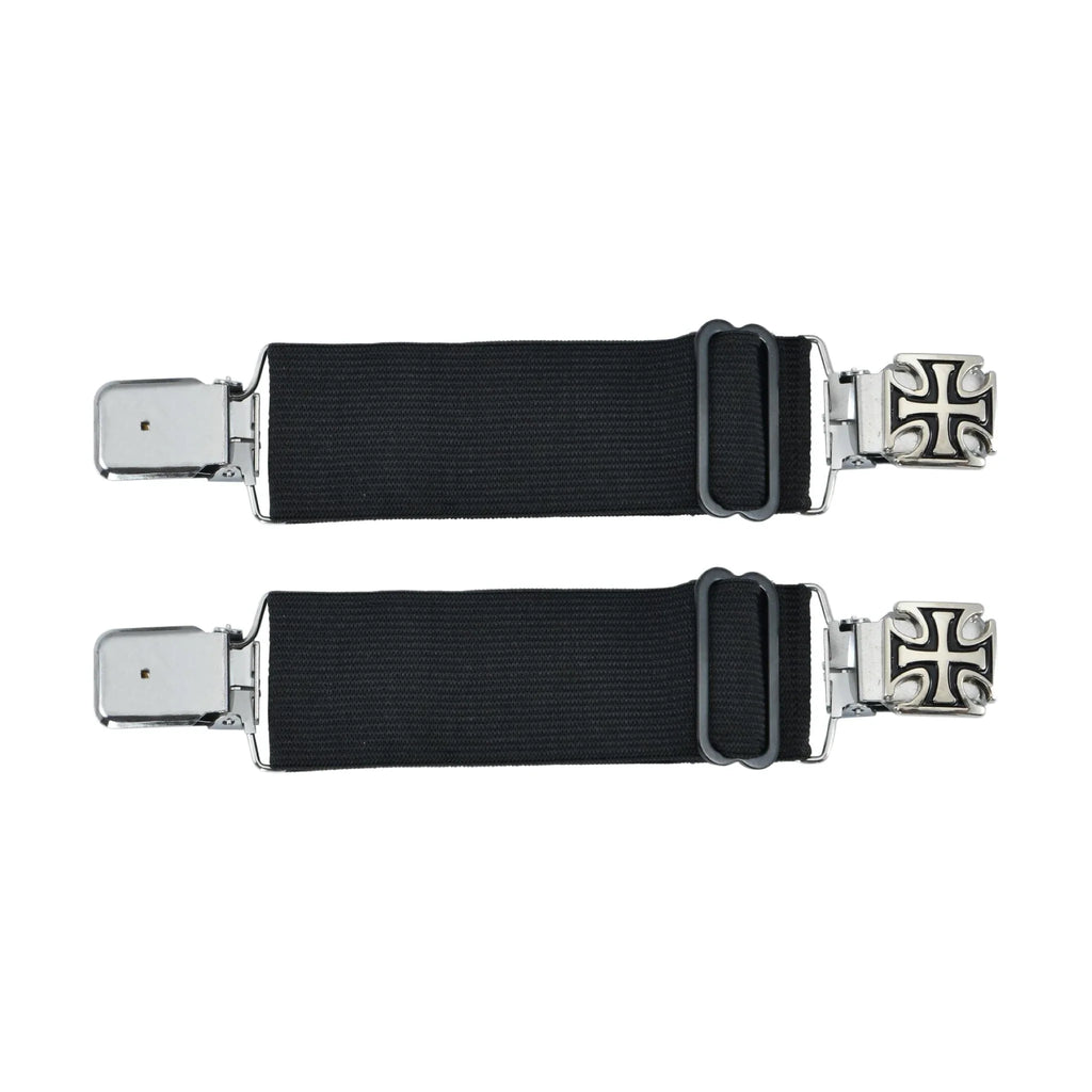 Iron Cross Boot Clip and Pants Holder Durable Leather Clip Secure Fit