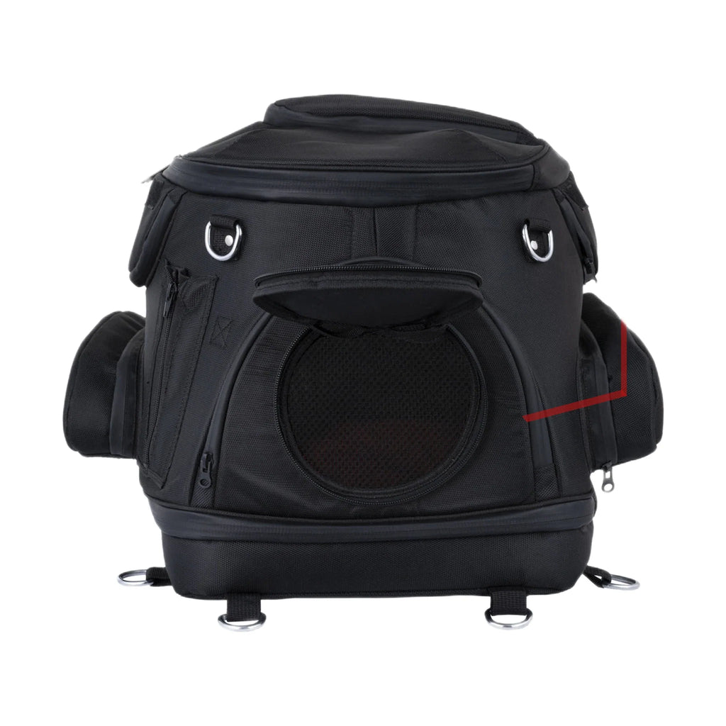 Mororcycle Sissybar Pet Textile Bag fits on Luggage Rack extra straps with D-Rings Waterproof