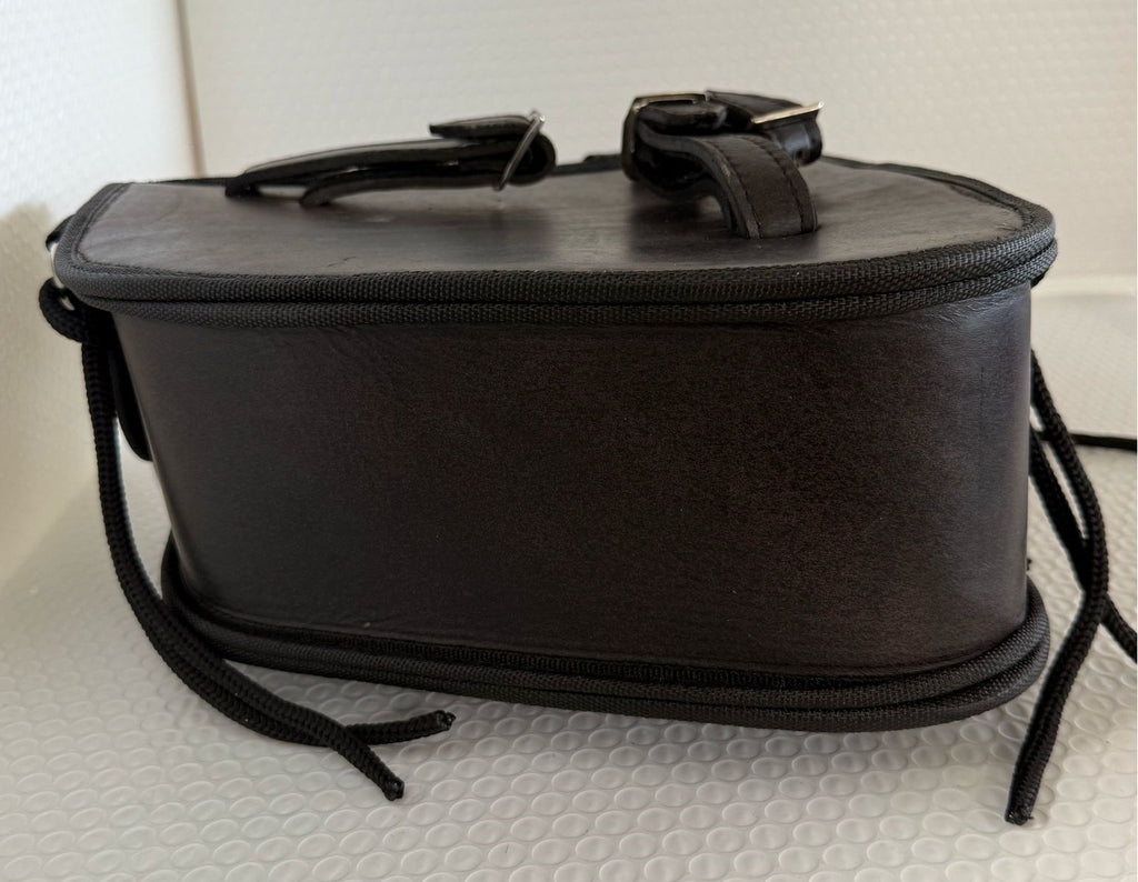 Left Side Solo Swing Arm Bag Genuine Distressed Brown Leather Fits Softail Sportster Chopper