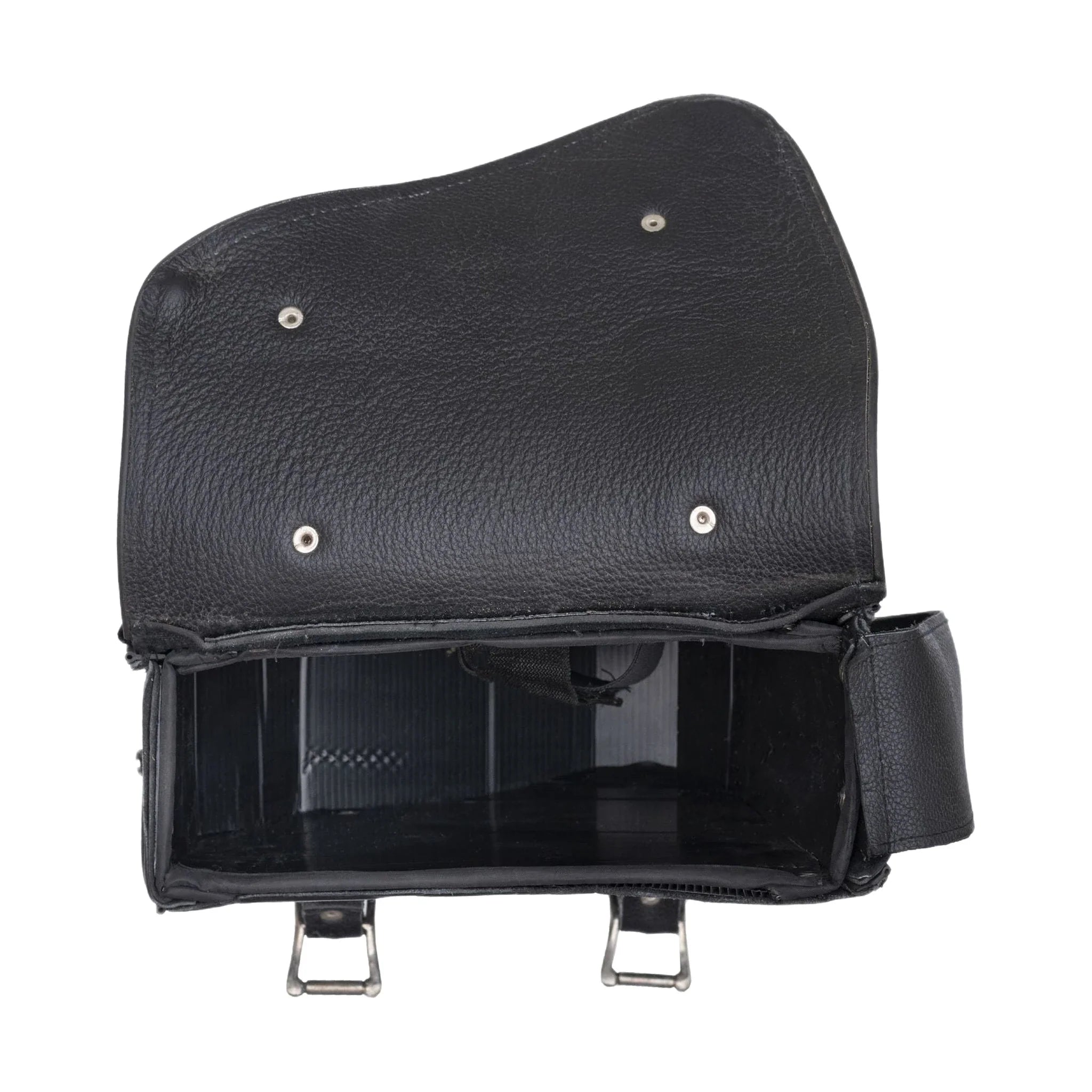 Leather Solo Swing Arm Bag Left Side