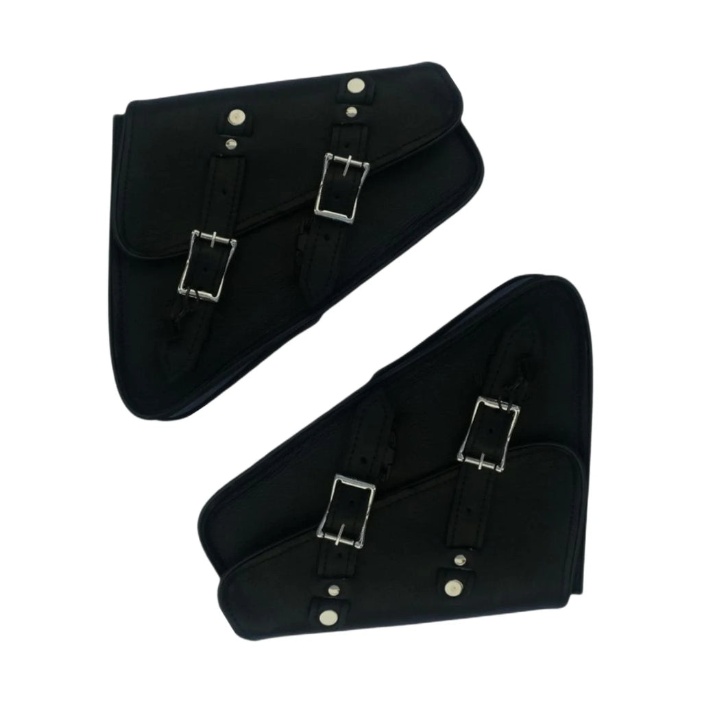 Premium Naked Leather Solo Swing Arm Bag Left Side