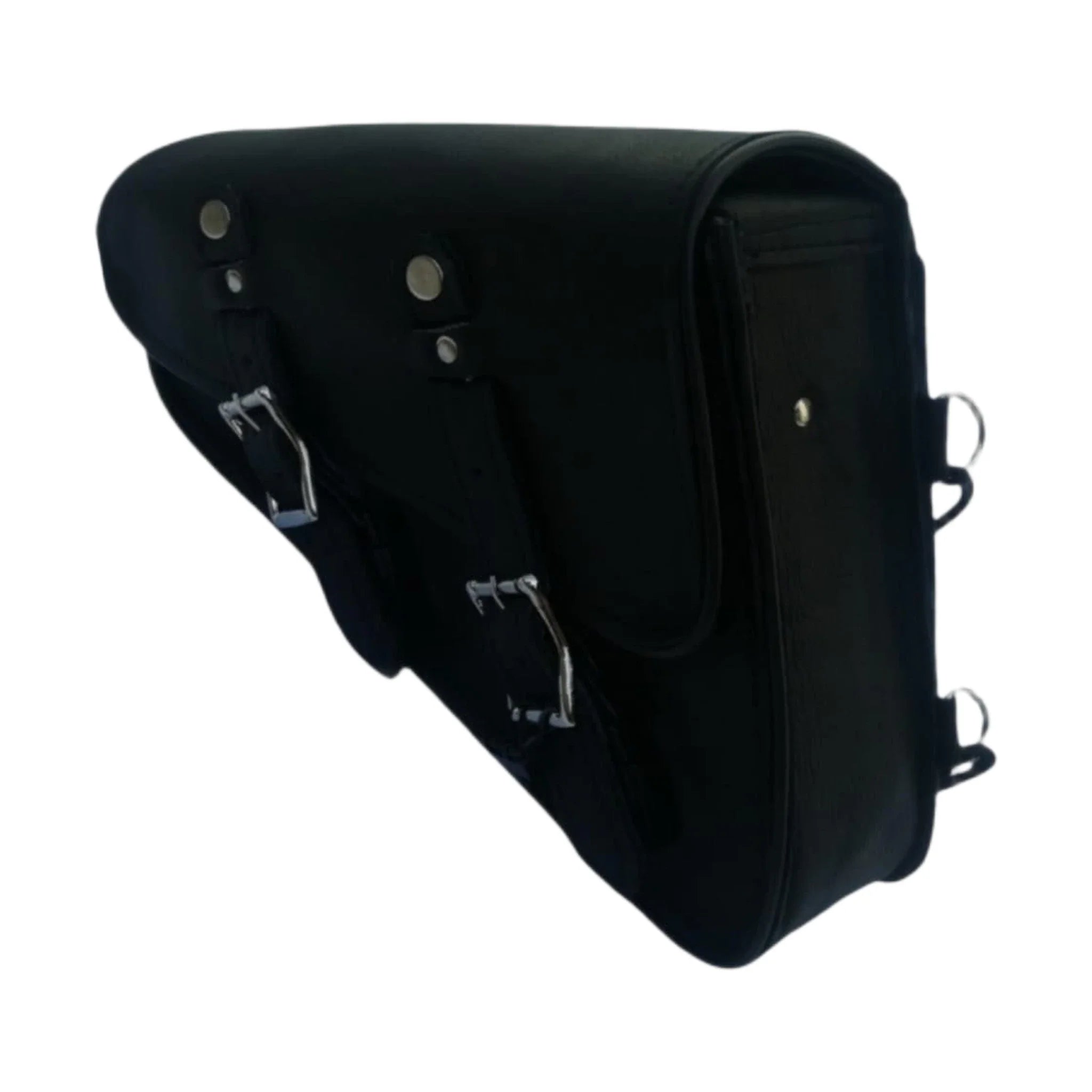 Premium Naked Leather Solo Swing Arm Bag Left Side