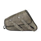 Distressed Brown Leather Swing Arm Bag - Right Side