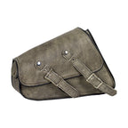 Distressed Brown Leather Swing Arm Bag - Right Side