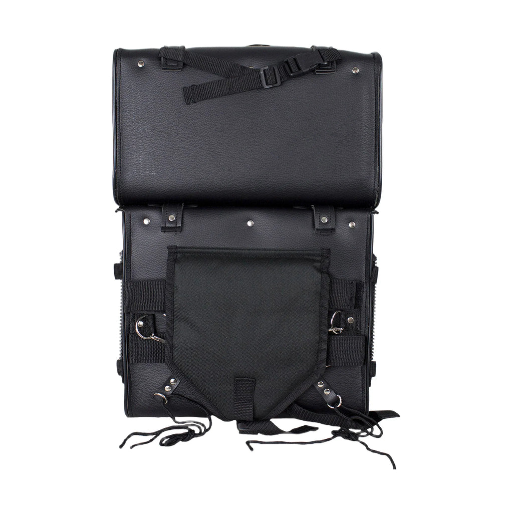Motorcycle Sissy Bar Bag With Removable Side Bags