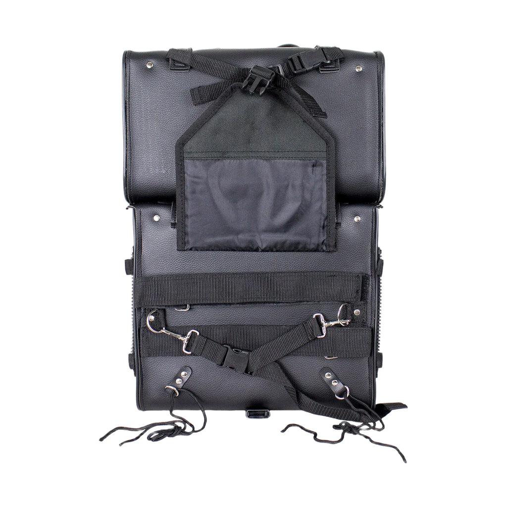 Motorcycle Sissy Bar Bag With Removable Side Bags