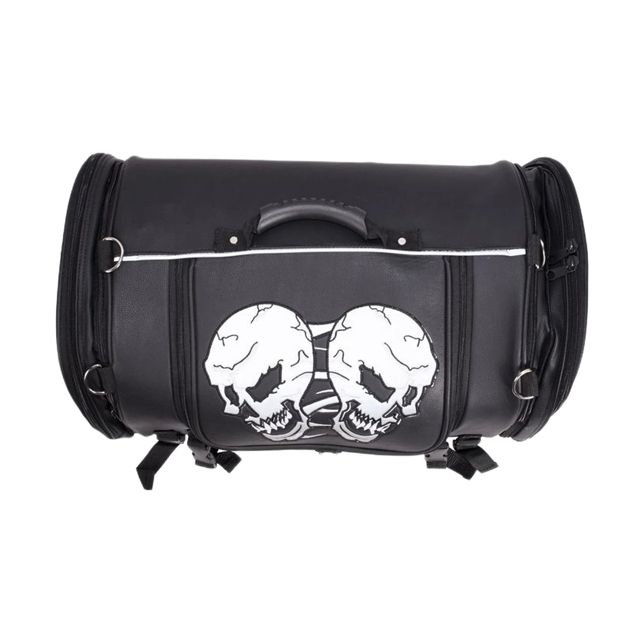 Medium Motorcycle Sissy Bar Bag / Trunk With Skull