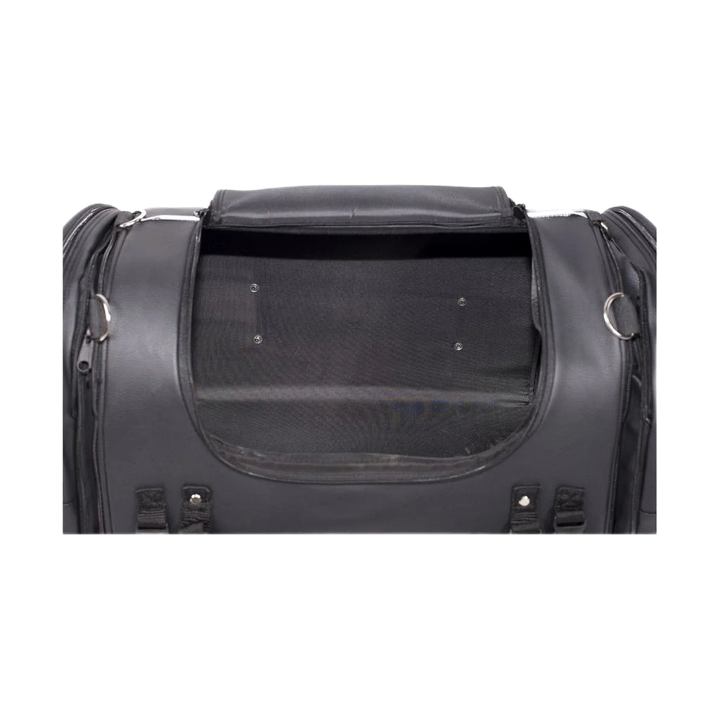 Medium Motorcycle Sissy Bar Bag / Trunk With Skull