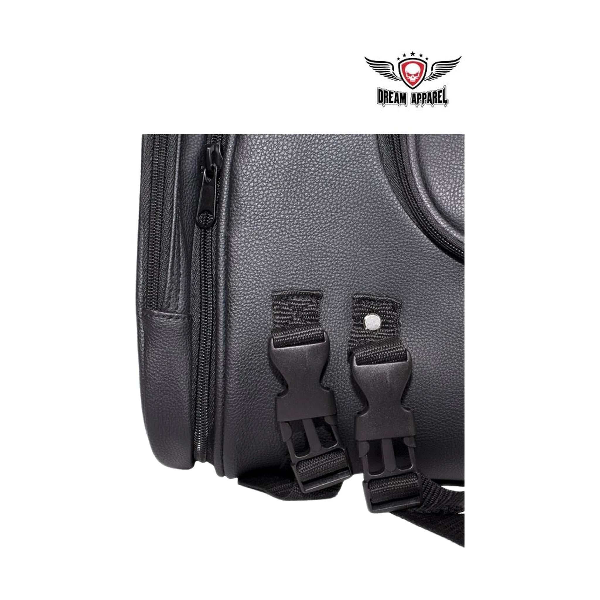 Medium Motorcycle Sissy Bar Bag / Trunk With Skull