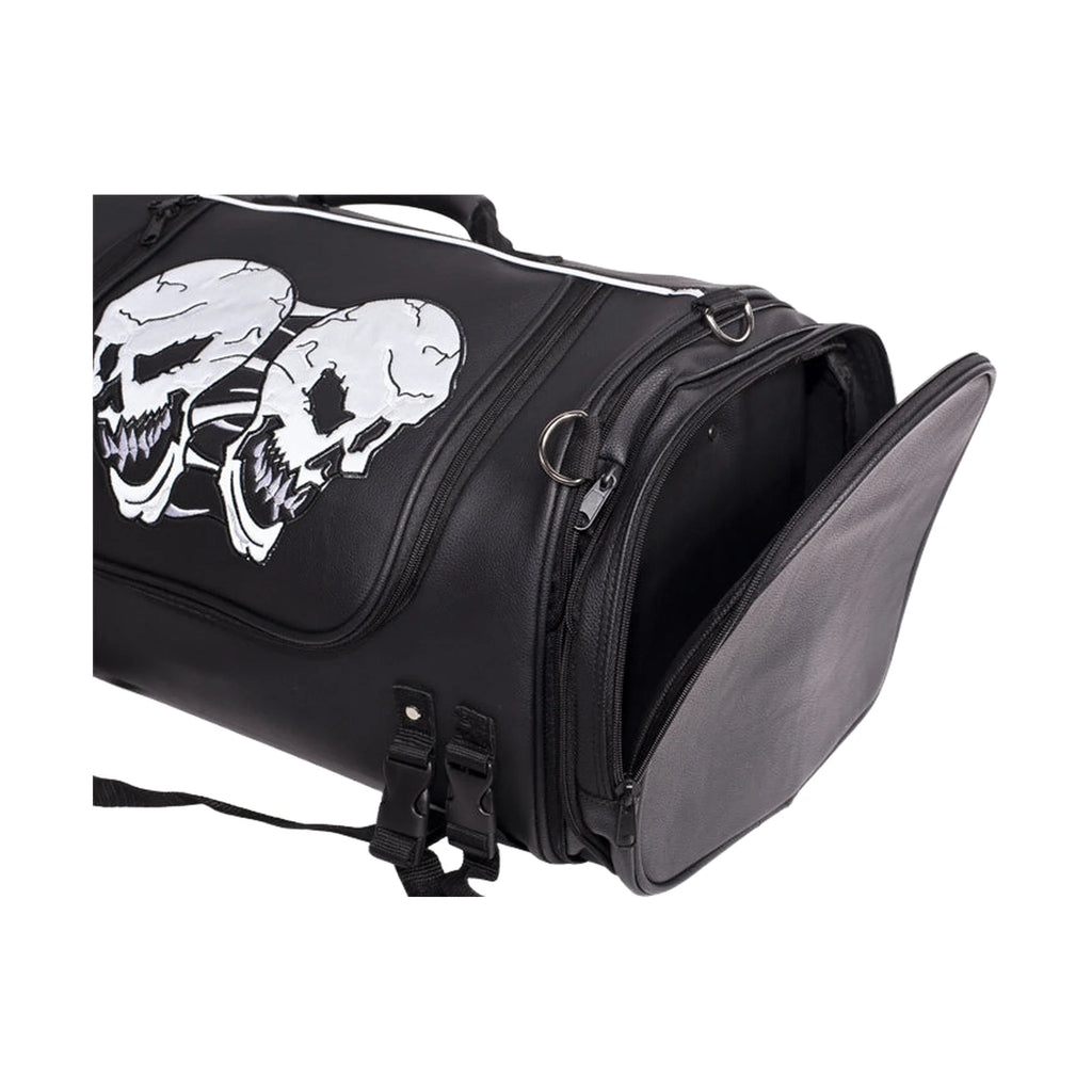 Motorcycle Sissy Bar Bag / Trunk With Skull