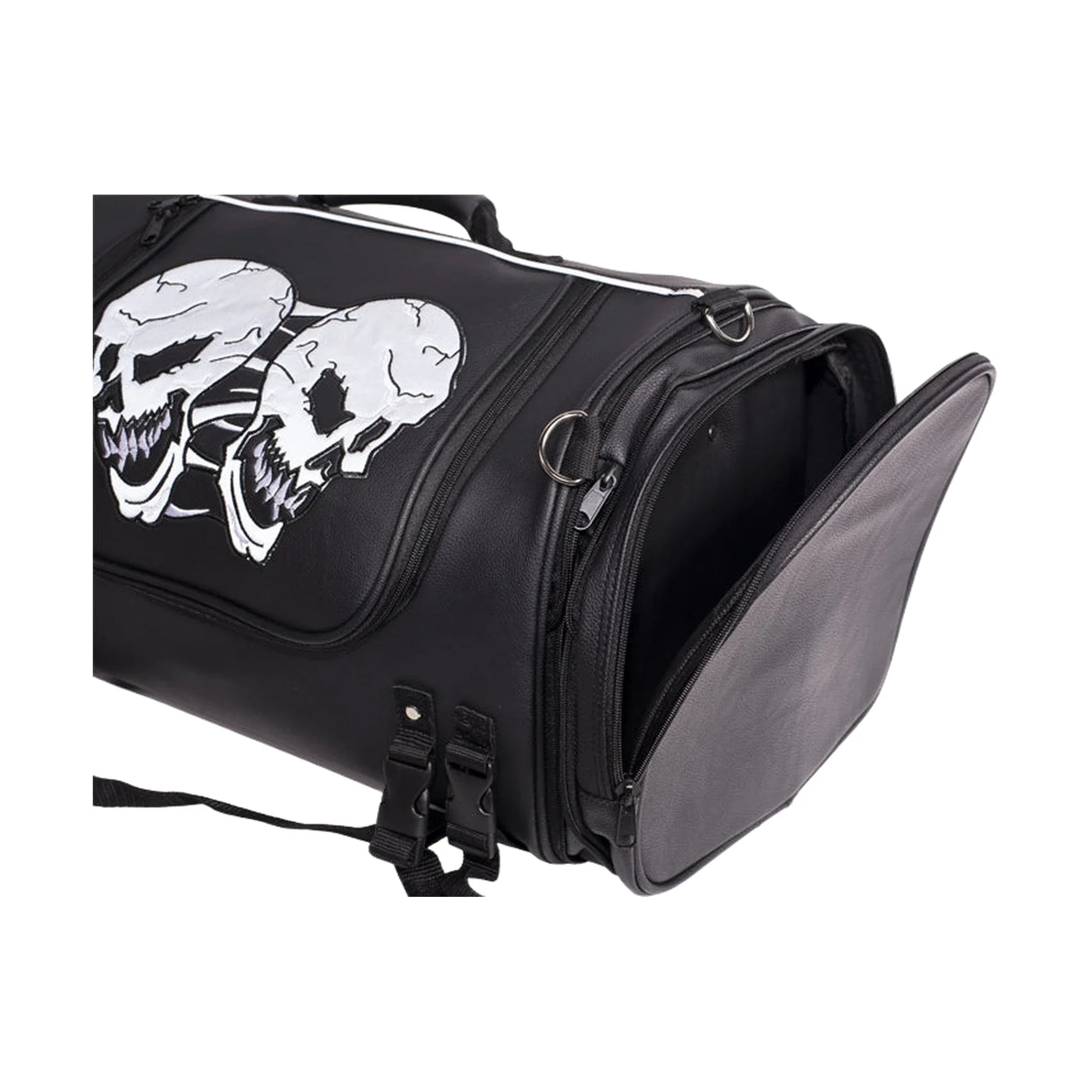 Motorcycle Sissy Bar Bag / Trunk With Skull
