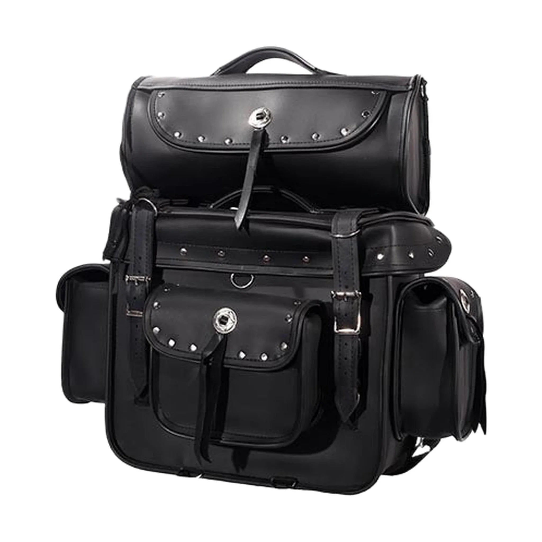 Motorcycle Sissy Bar Bag With Studs