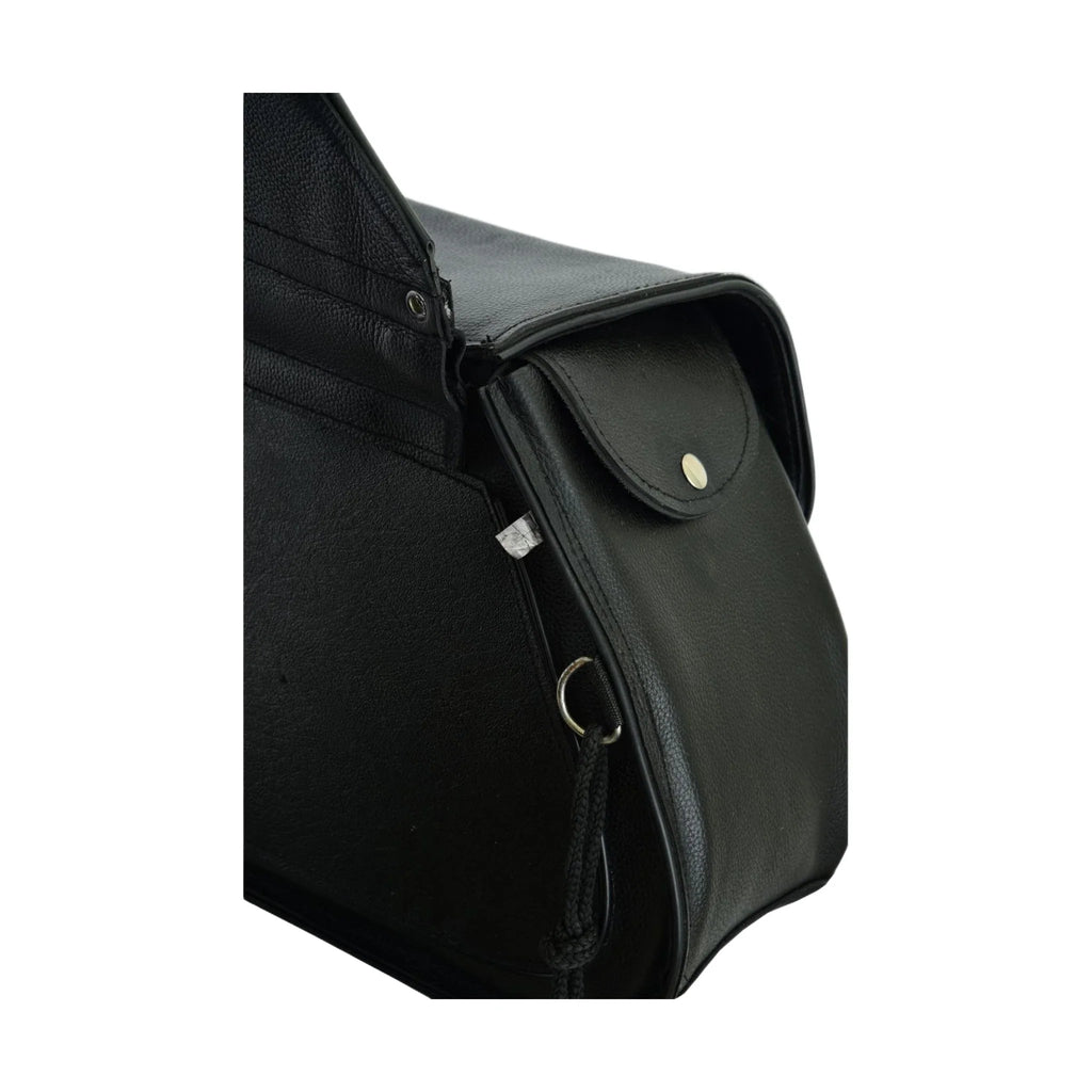 Genuine Naked Leather Concealed Carry Saddlebag Flame Design 14x6x10 Waterproof