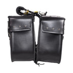 PVC Motorcycle Saddlebag Universal Fitting Waterproof Heavy Duty Studs Lock