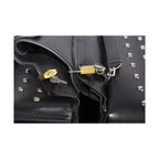 PVC Motorcycle Saddlebag Universal Fitting Waterproof Heavy Duty Studs Lock