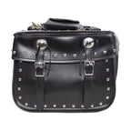 PVC Motorcycle Saddlebag Universal Fitting Waterproof Heavy Duty Studs Lock