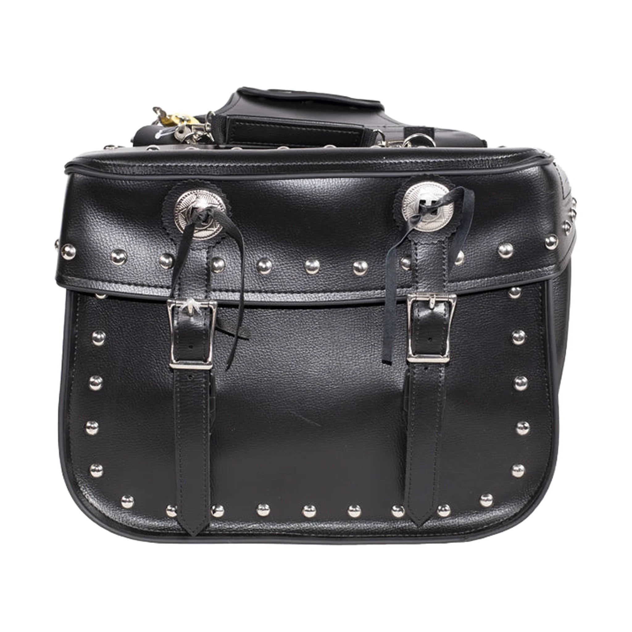 PVC Motorcycle Saddlebag Universal Fitting Waterproof Heavy Duty Studs Lock