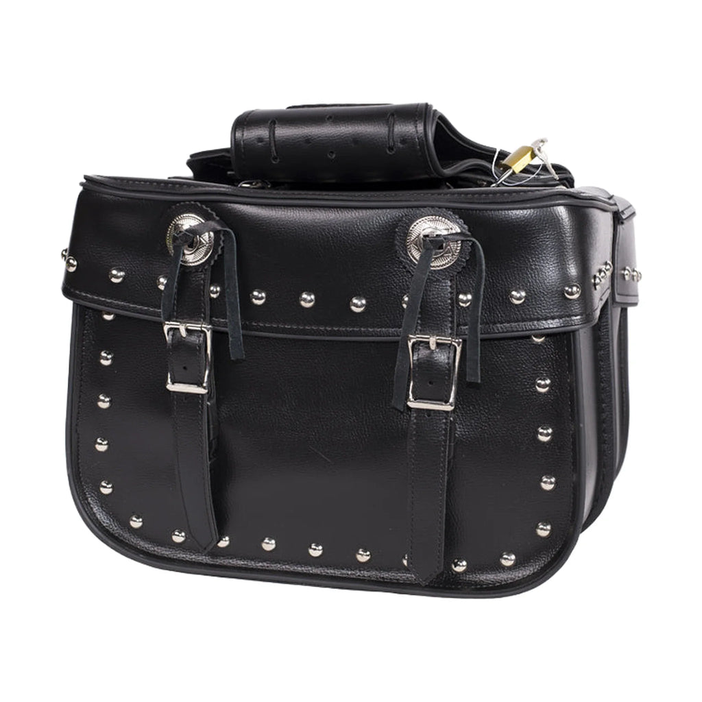 PVC Motorcycle Saddlebag With Universal Fitting & Studs