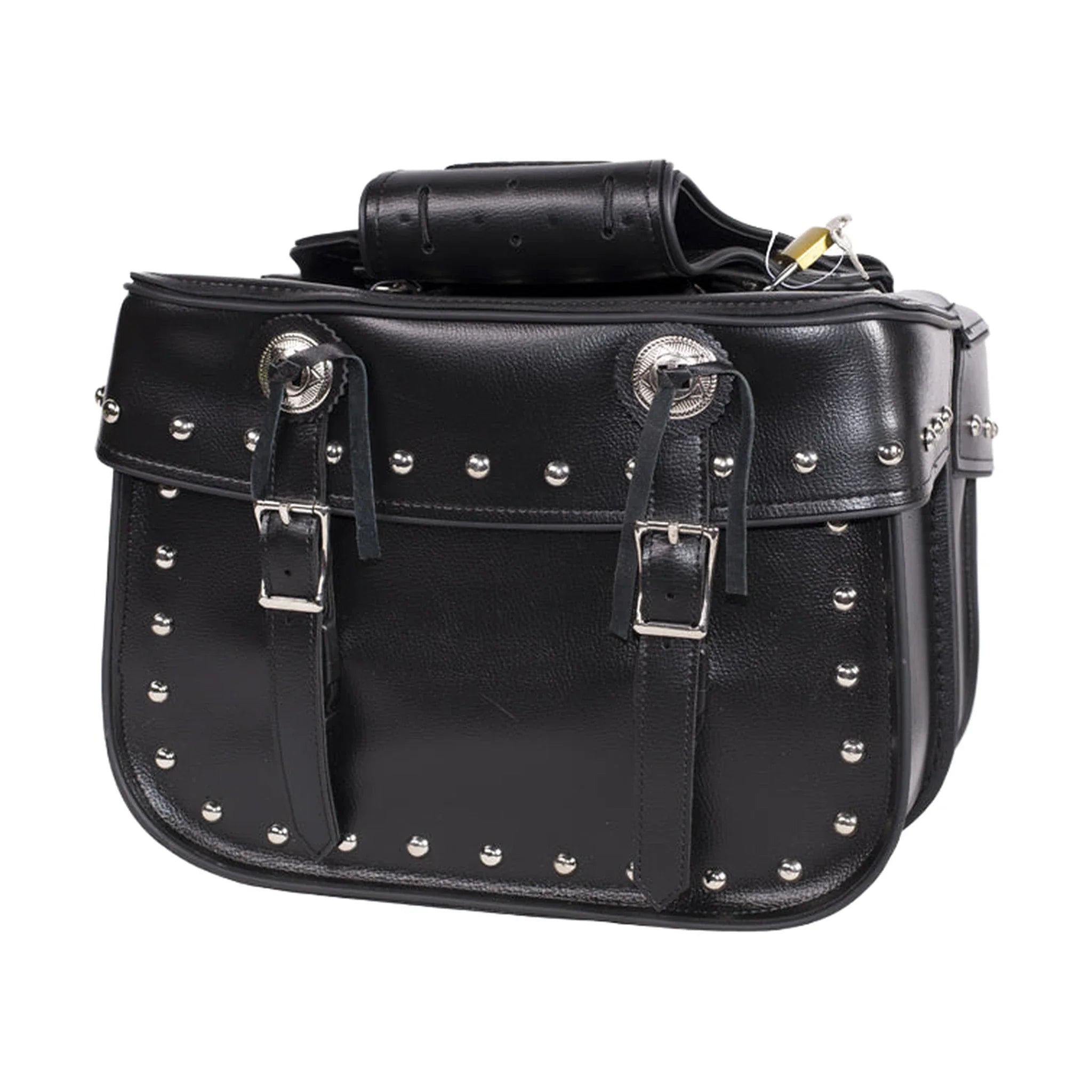 PVC Motorcycle Saddlebag With Universal Fitting & Studs
