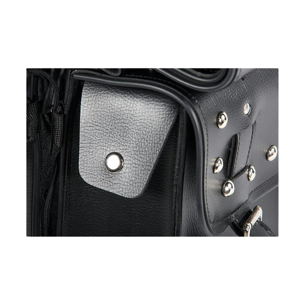 PVC Motorcycle Saddlebag Universal Fit Heavy Duty Waterproof Velcro Cover 11.75x11x4.25