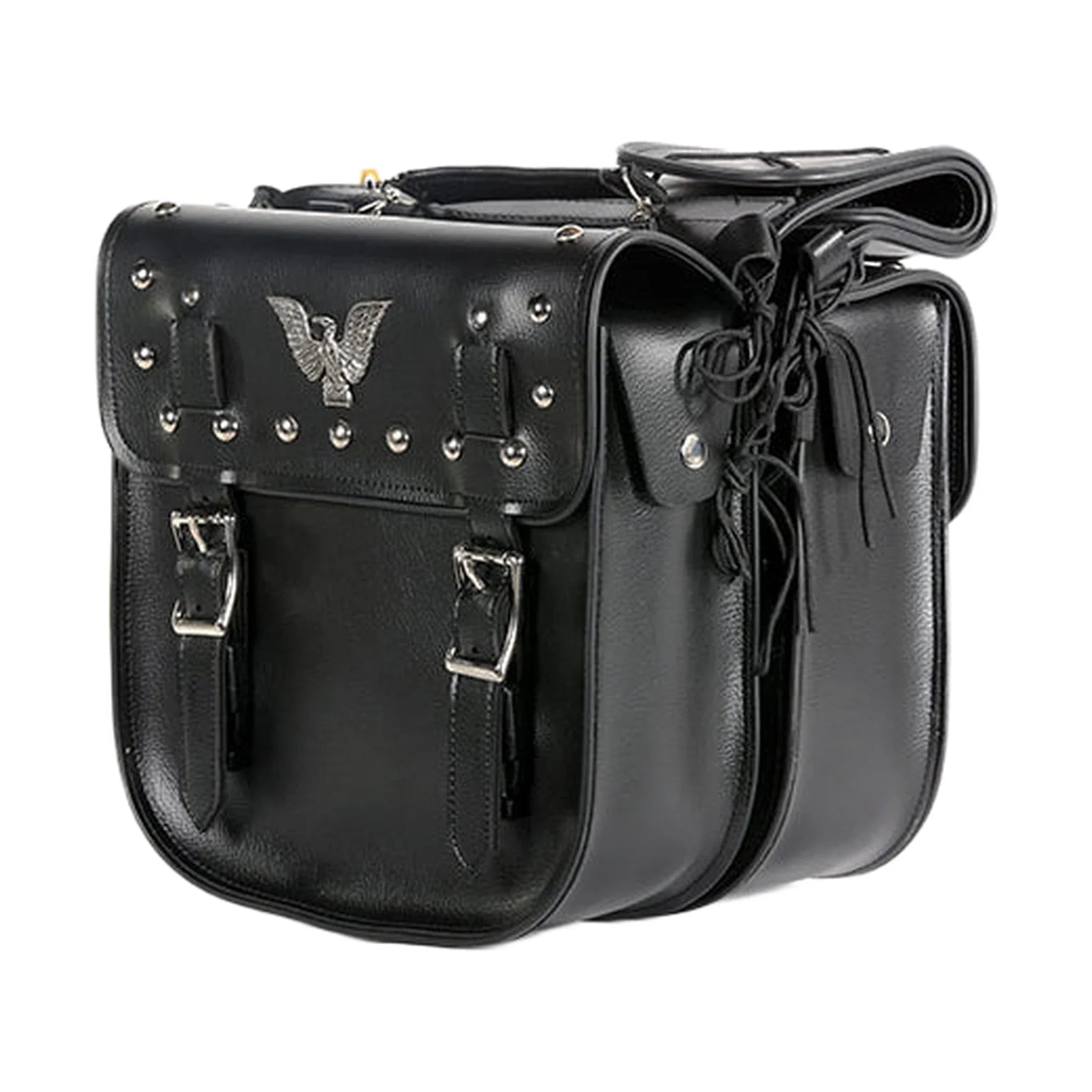 PVC Motorcycle Saddlebag With Heavy Duty Velcro Cover