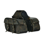 Dream Apparel Genuine Distressed Brown Naked Cowhide Leather Concealed Carry Saddlebag