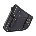 Studded Black PVC Solo Swing Arm Bag - Left Side