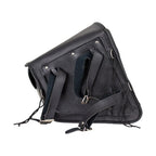 Studded Black PVC Solo Swing Arm Bag - Left Side